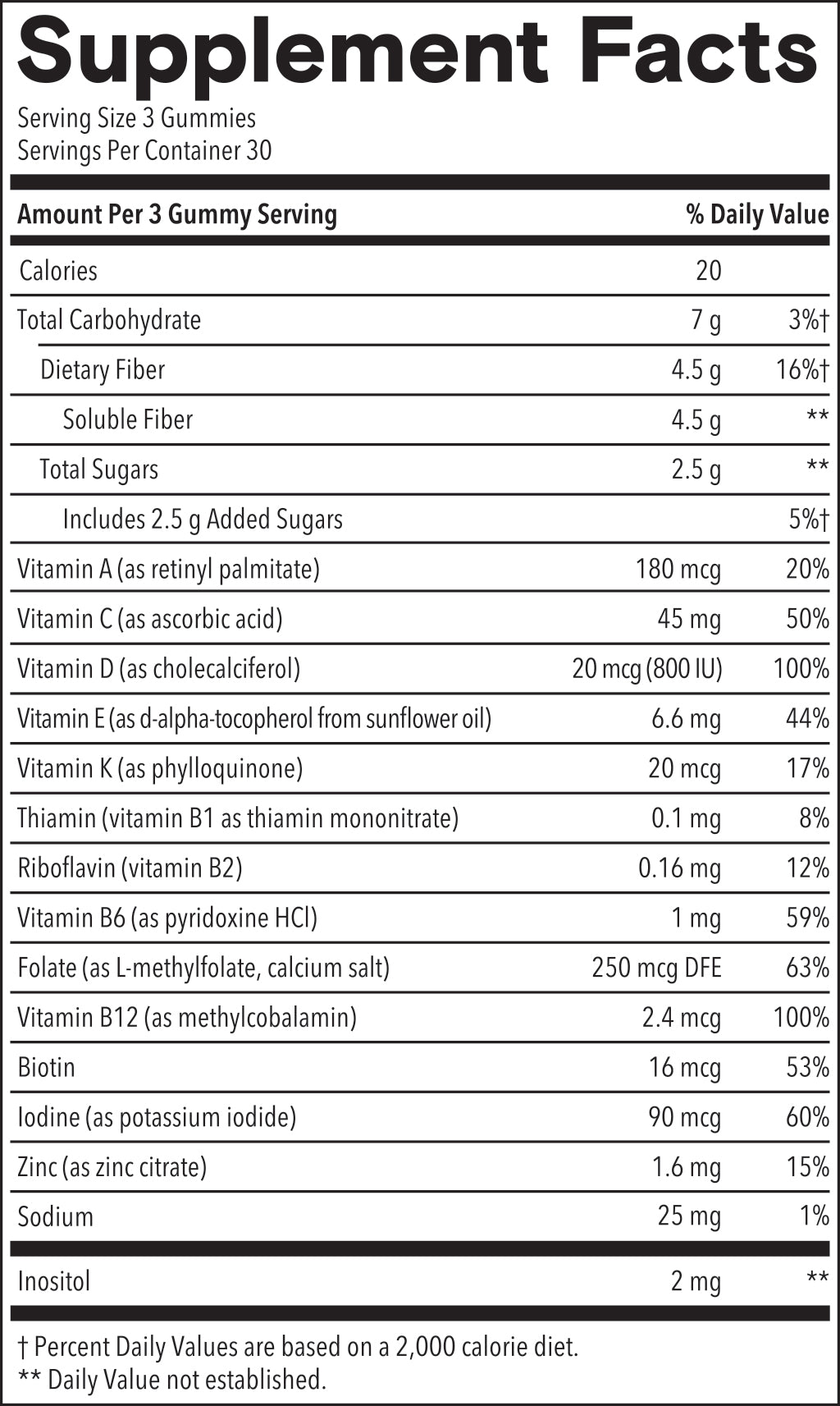 Kids Plus Multi & Fiber 12101204 sup-facts