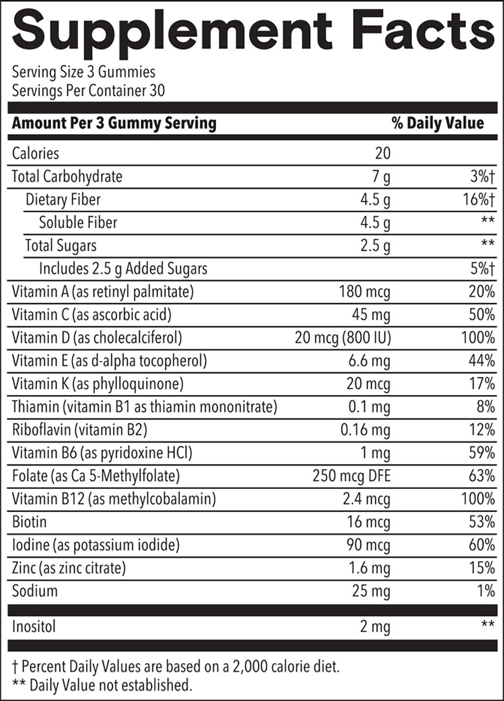 Kids Plus Multi & Fiber 12101204 sup-facts