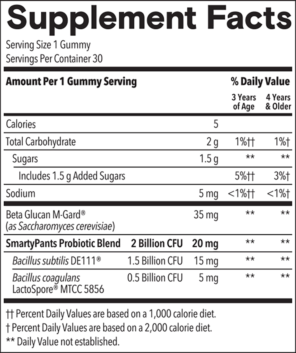 Kids 2 Billion CFU Probiotic sup-facts
