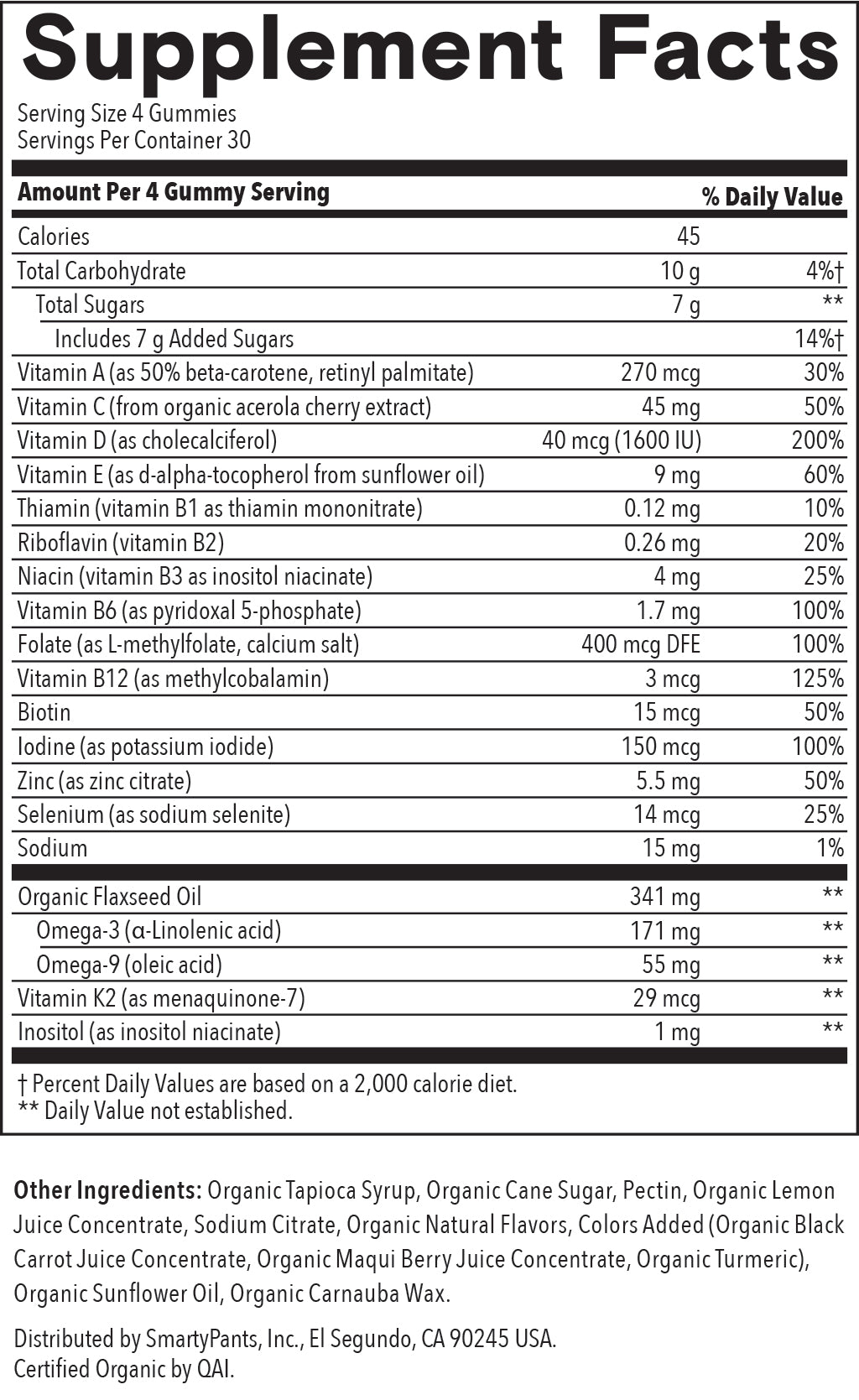 Men’s Organic Multi & Omegas 14701203 sup-facts