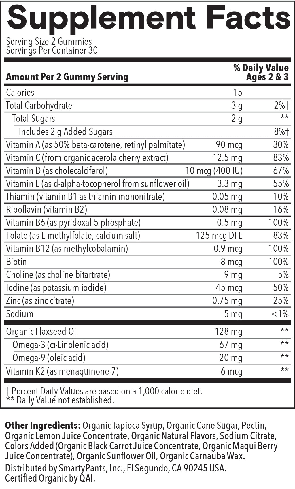 Toddler Organic Multi & Omegas 12700603 sup-facts