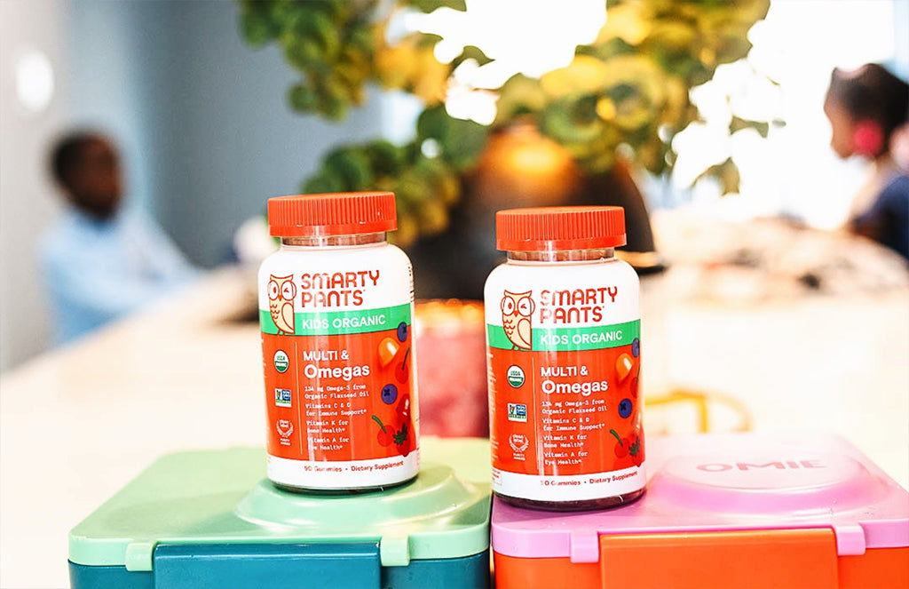 kids organic vitamins on lunchboxes