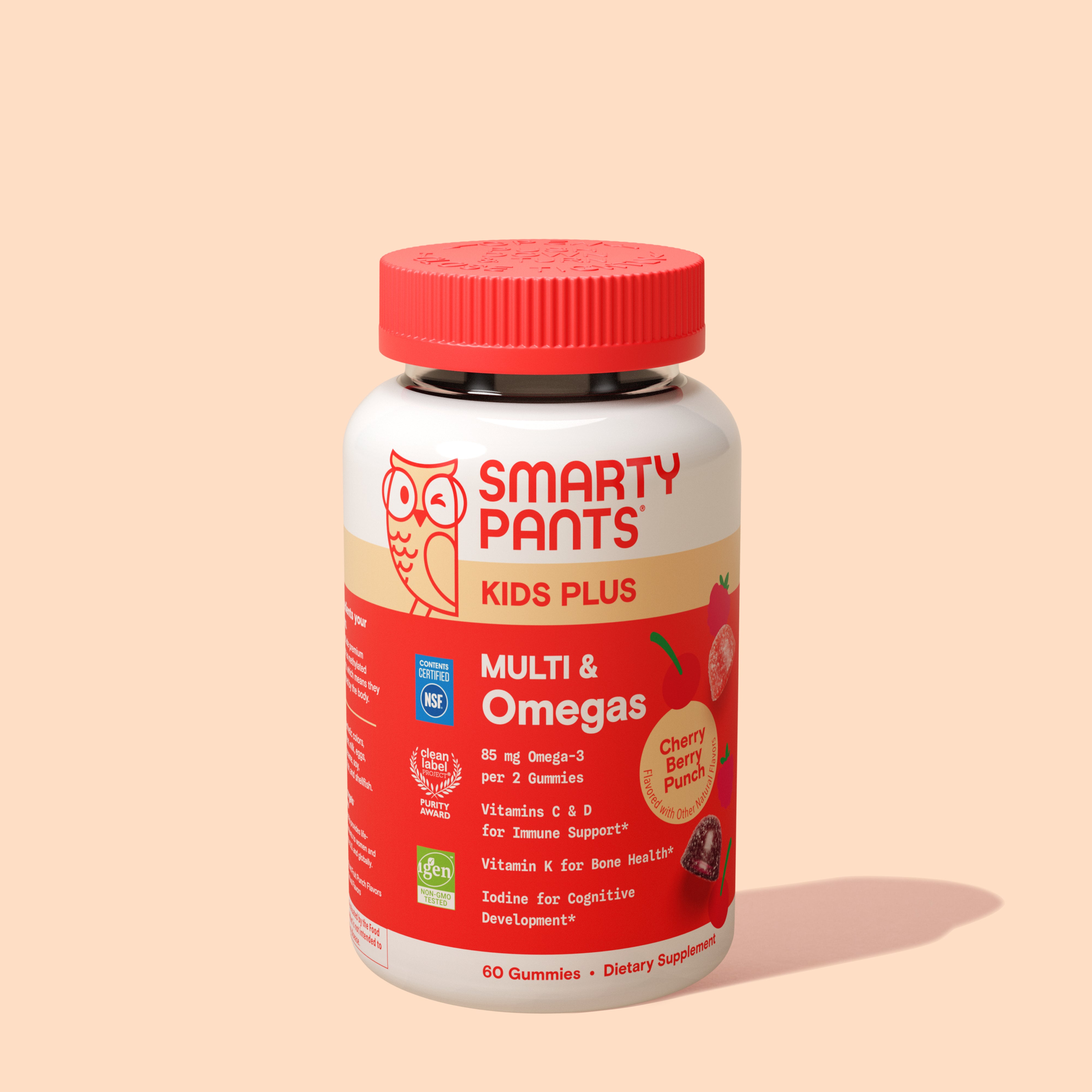 Kids Plus Cherry Berry Punch Multi & Omegas – SmartyPants Vitamins