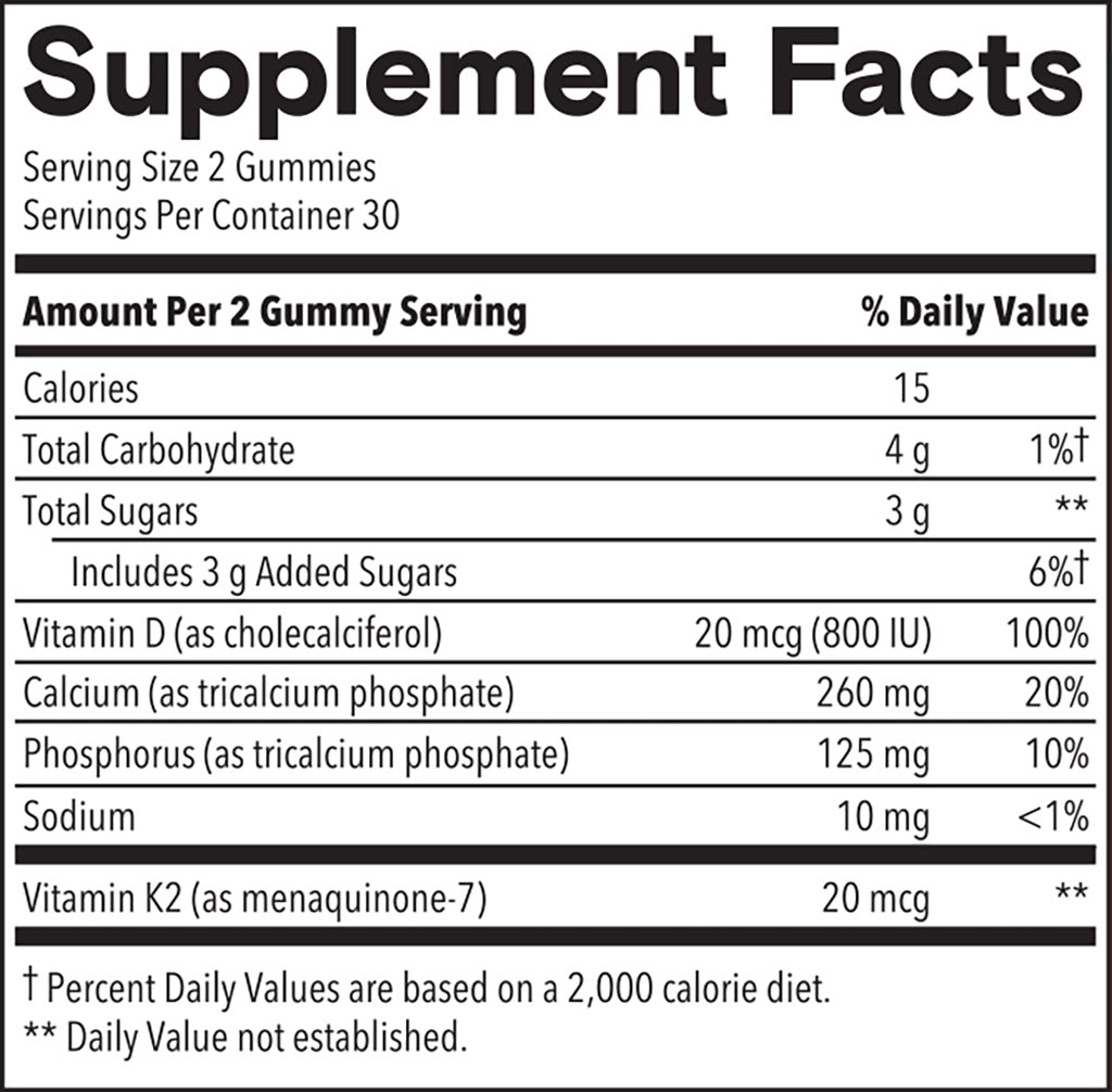 Kids Grow Bone Support 4-in-1 sup-facts