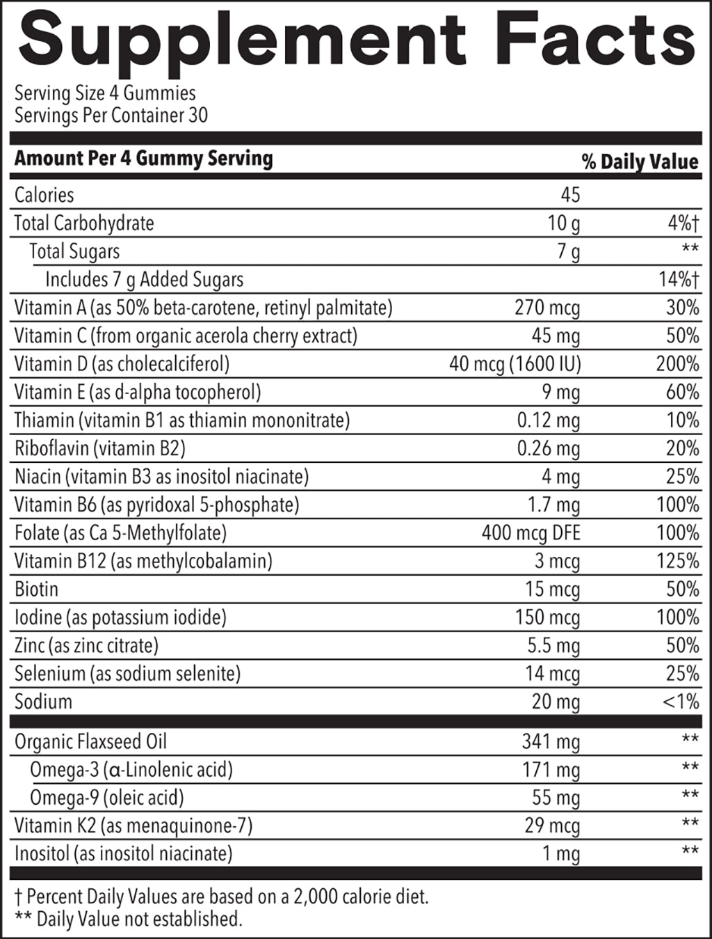 Men’s Organic Multi & Omegas 14701203 sup-facts