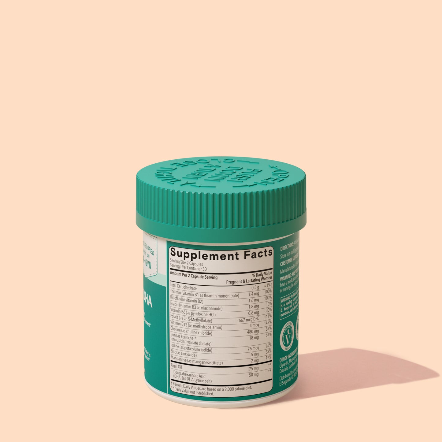 Prenatal Multivitamin Choline, Folate, DHA Capsules