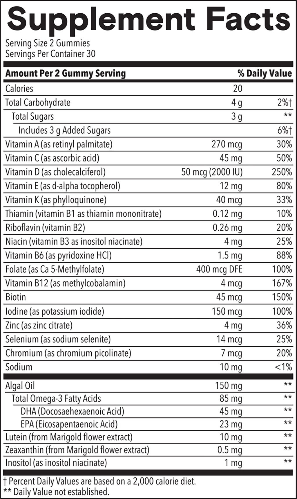 Teen Girl Plus Multi & Omegas 17100602 sup-facts